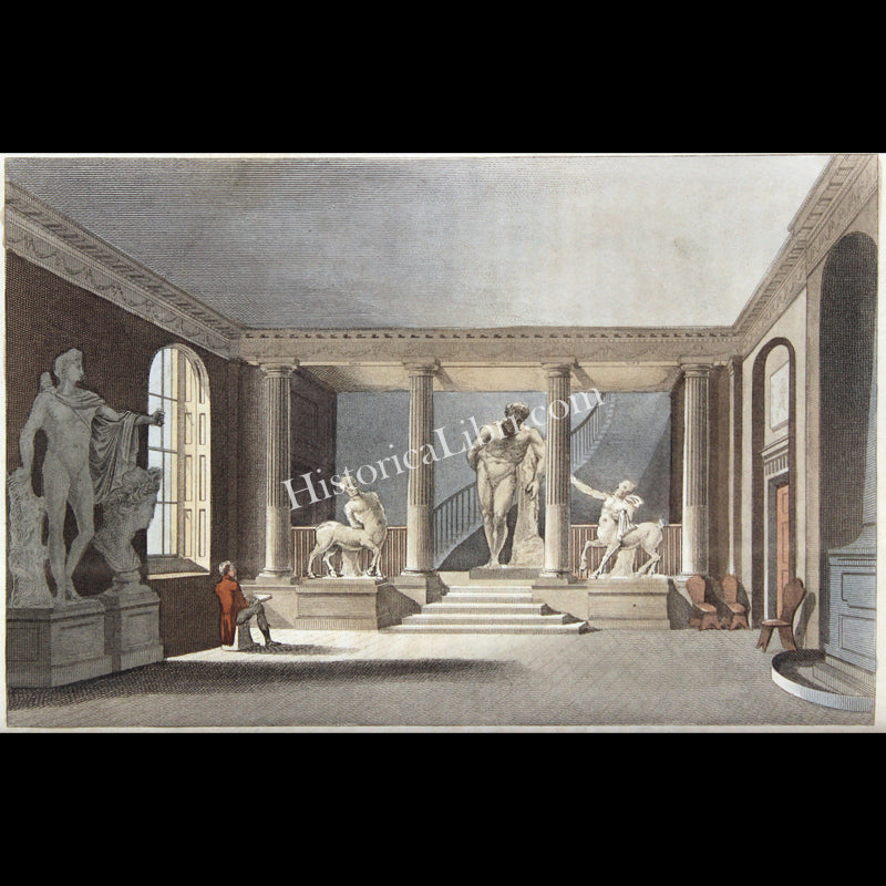 Ackermann's Repository 1810 May Plate 29 The Hall at the Royal Academy