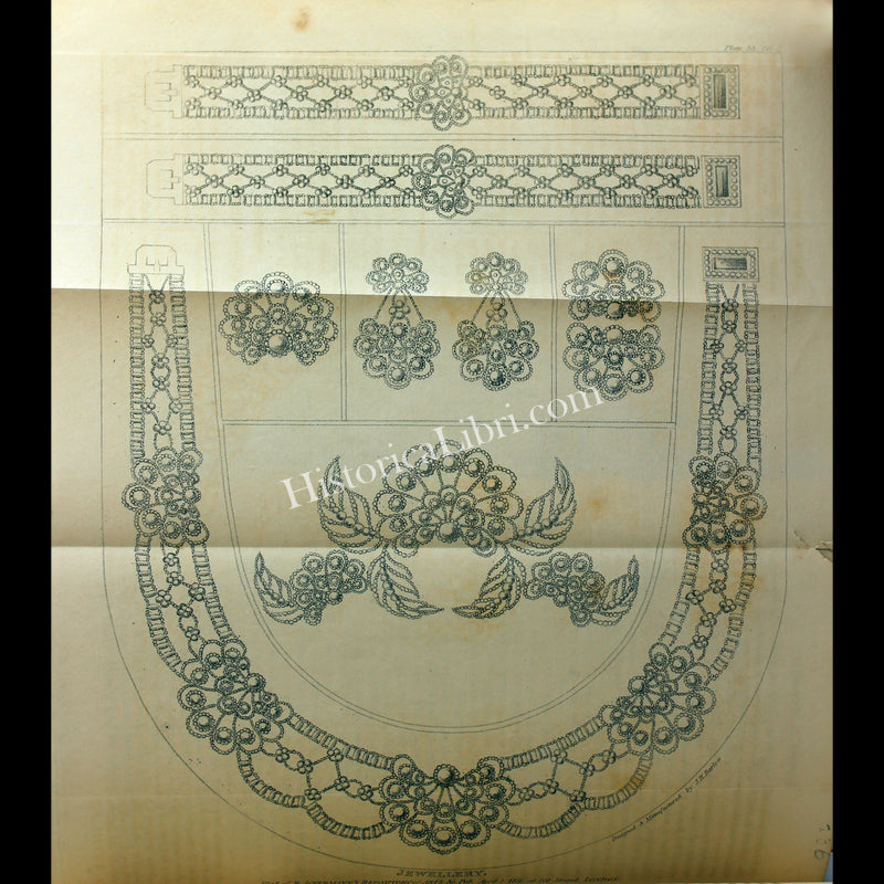 Ackermann's Repository 1811 May Plate 23 Jewelry; A Suit of Pearls