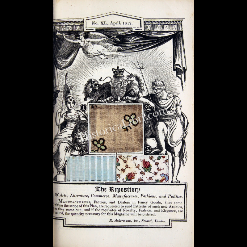 Ackermann's Repository 1812 April Patterns of British Manufacture