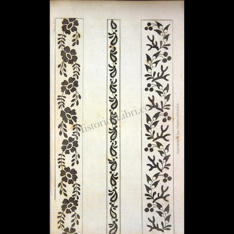 Ackermann's Repository 1812 June Plate 41 Patterns for Needlework