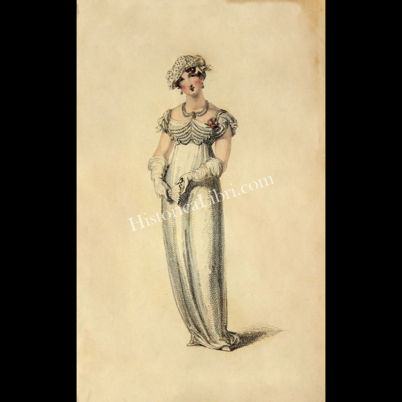 Ackermann's Repository 1812 March Plate 19 Evening Full Dress