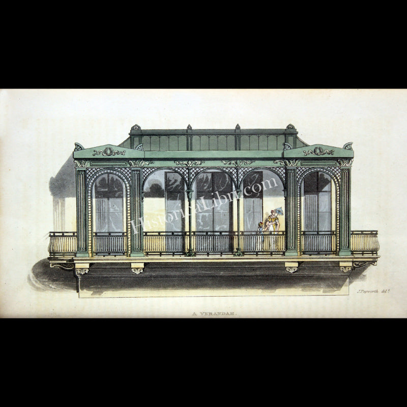 Ackermann's Repository 1812 October Plate 25 A Verandah