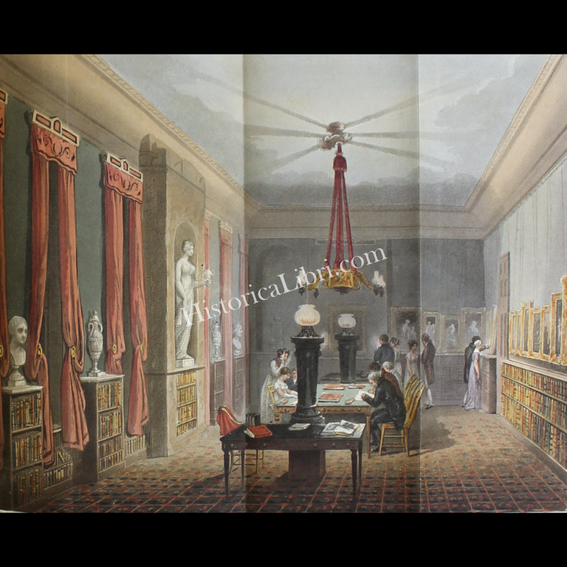 Ackermann's Repository 1813 April Plate 28 Ackermann's Library for Works of Art