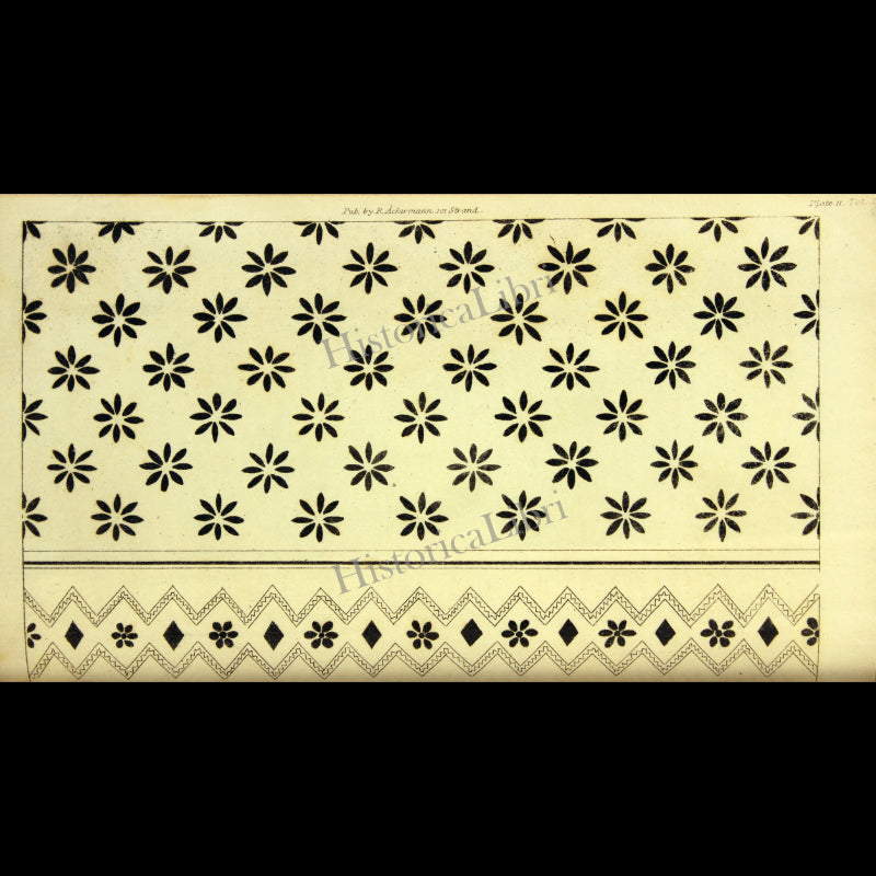 Ackermann's Repository 1814 August Plate 11 Needlework Pattern