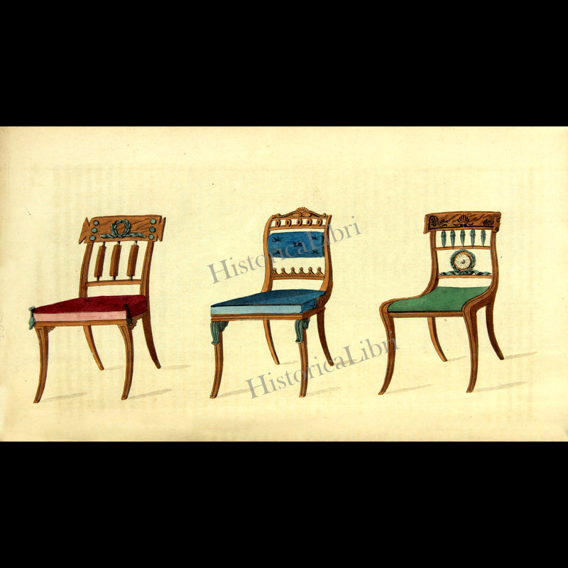 Ackermann's Repository 1814 October Plate 18 Parlor Chairs