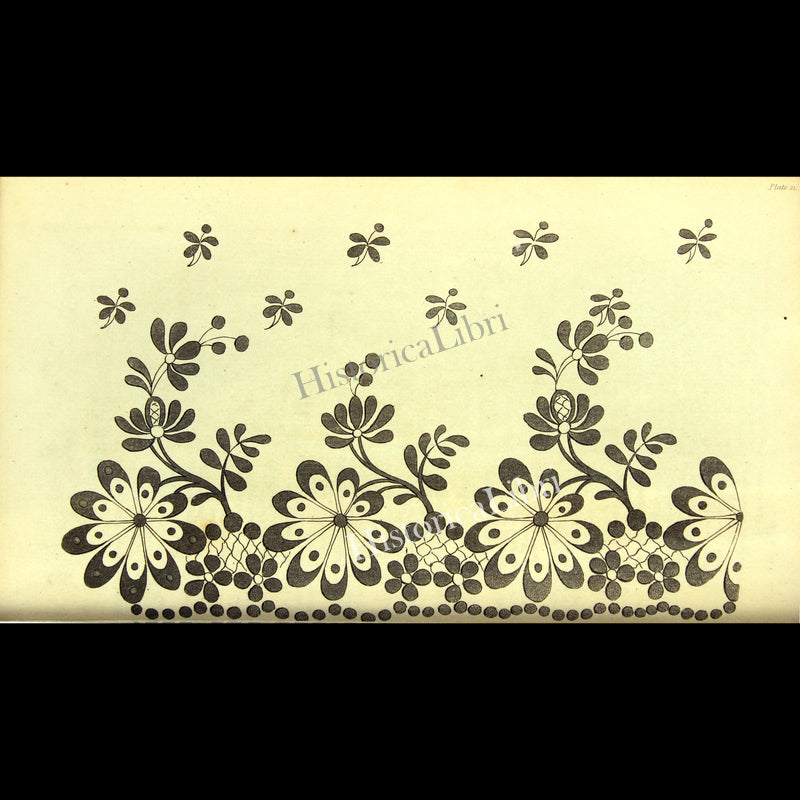Ackermann's Repository 1814 October Plate 21 Needlework Pattern