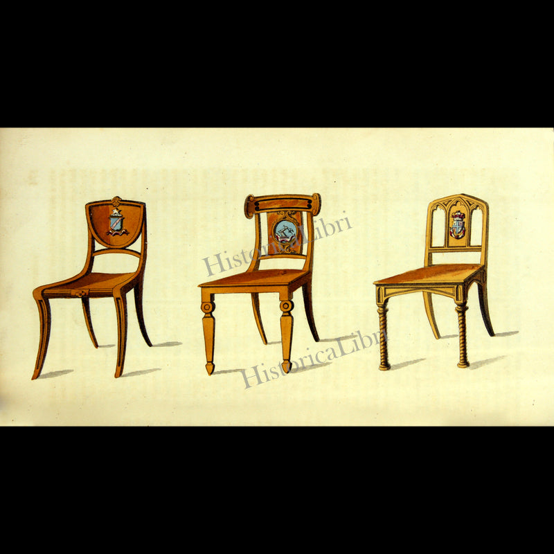 Ackermann's Repository 1814 September Plate 13 Hall Chairs