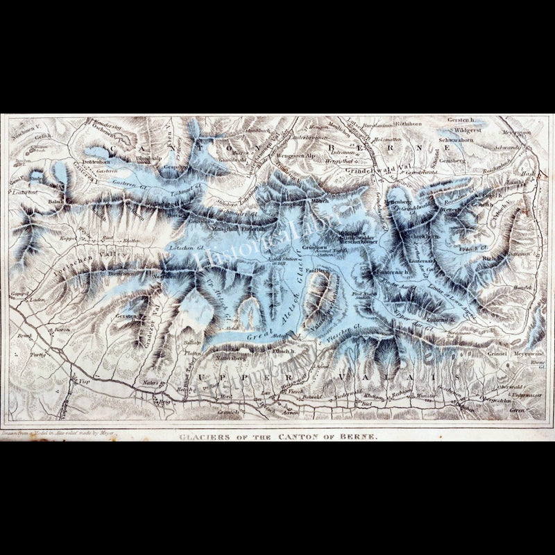 Ackermann's Repository 1815 July Plate 1 Glaciers of the Canton of Berne
