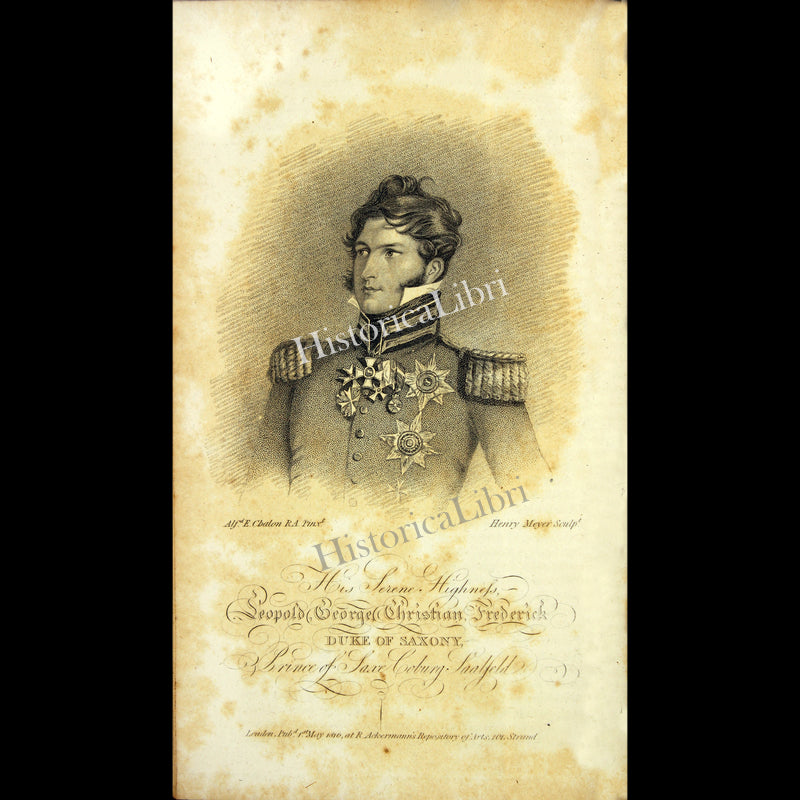 Ackermann's Repository 1816 July Plate 9 HRH the Duke of Saxony