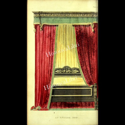 Ackermann's Repository 1816 November Plate 26 An English Bed