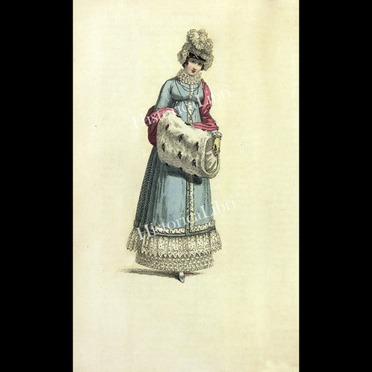 Ackermann's Repository 1817 February Plate 10 Carriage Dress