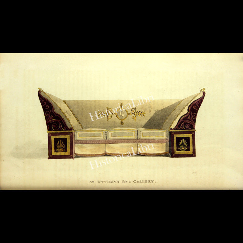 Ackermann's Repository 1817 November Plate 26 An Ottoman for a Gallery