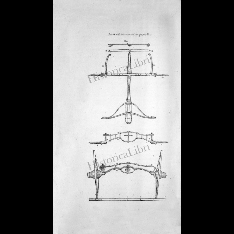 Ackermann's Repository 1818 April Plate 24 Sections of a Patent Carriage