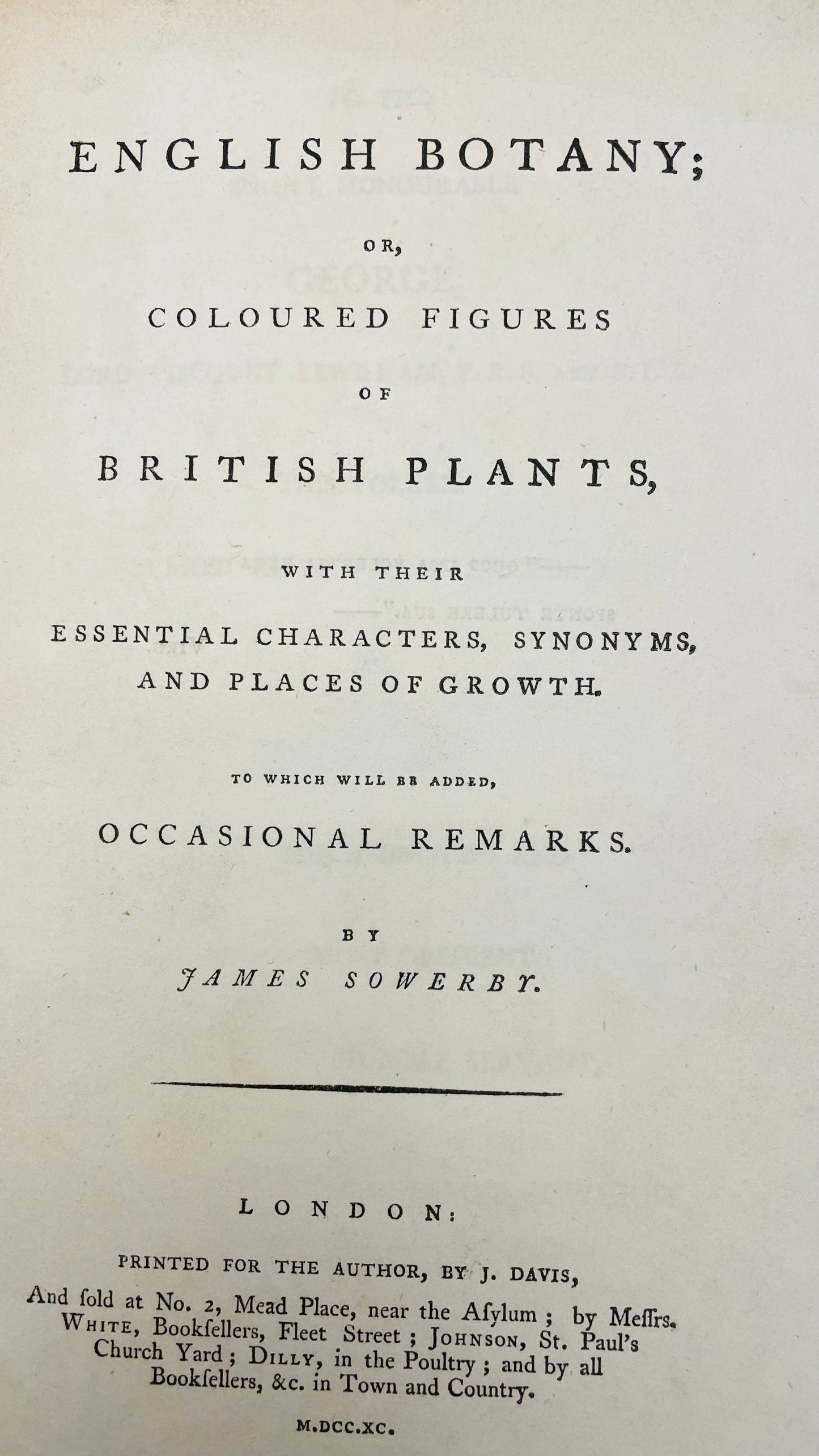 English Botany by James Sowerby Vol.1 - 1790
