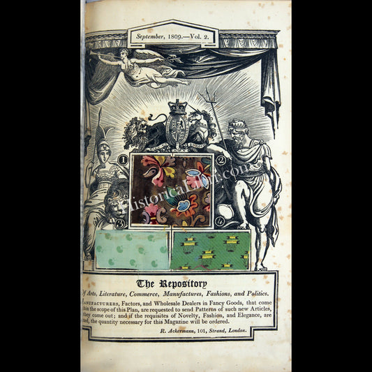 Ackermann's Repository 1809 September Patterns of British Manufacture