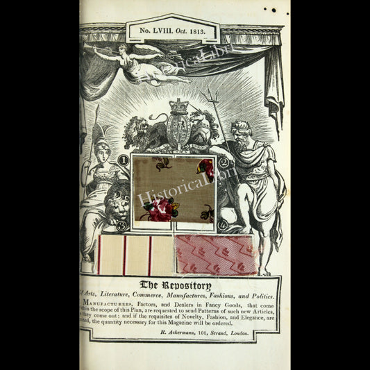 Ackermann's Repository 1813 October Woodcut Patterns of British Manufacture
