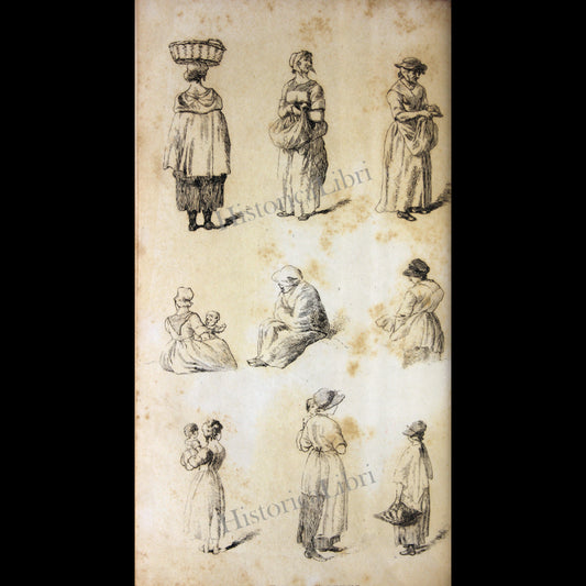 Ackermann's Repository 1813 September Plate 17 Pyne's Rustic Figures