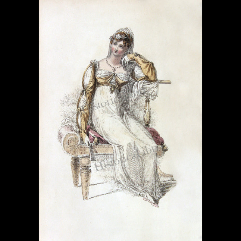 Ackermann's Repository 1813 September Plate 19 Evening Dress