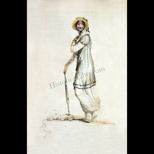 Ackermann's Repository 1810 August Plate 11 Walking Dress