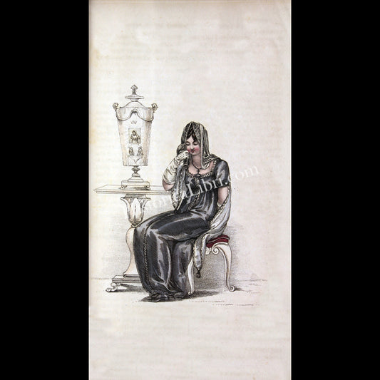 Ackermann's Repository 1810 December Plate 36 Evening Mourning Dress