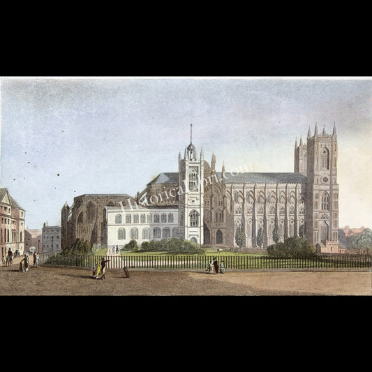 Ackermann's Repository 1810 January Plate 2 Westminster Abbey and St. Margarets'