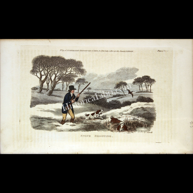 Ackermann's Repository 1810 July Plate 1 Snipe Shooting