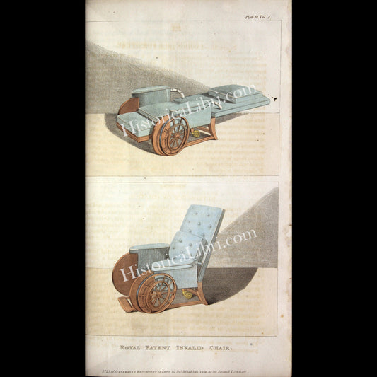 Ackermann's Repository 1810 November Plate 31 Royal Patent Invalid Chair