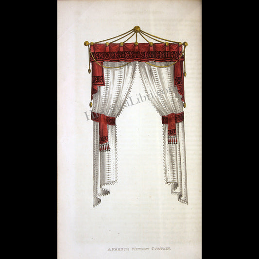 Ackermann's Repository 1811 August Plate 9 A French Window Curtain