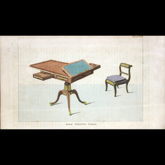 Ackermann's Repository 1811 December Plate 34 Sofa Writing Table