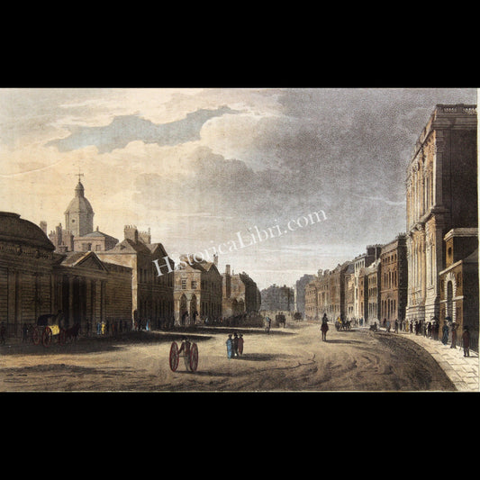 Ackermann's Repository 1811 June Plate 34 A View of Whitehall & The Horse Guards