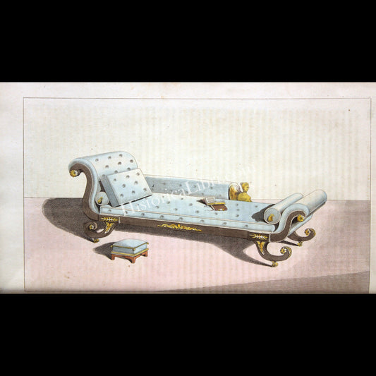 Ackermann's Repository 1811 March Plate 16 Library Couch