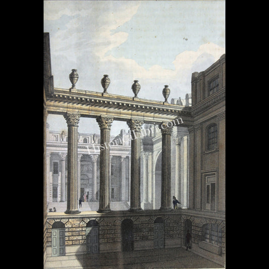 Ackermann's Repository 1811 September Plate 14 Interior View of The Bank of England