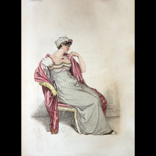 Ackermann's Repository 1812 December Plate 41 Pointers Evening Dress