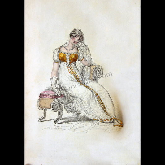 Ackermann's Repository 1812 February Plate 11 Ball Dress