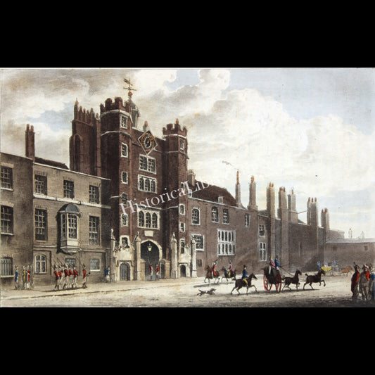 Ackermann's Repository 1812 June Plate 37 St. James's Palace