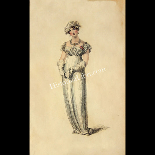 Ackermann's Repository 1812 March Plate 19 Evening Full Dress