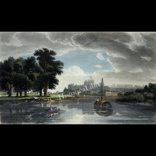 Ackermann's Repository 1813 January Plate 2 View of Windsor Castle