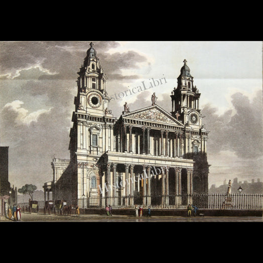 Ackermann's Repository 1814 April Plate 22 St. Paul's Cathedral