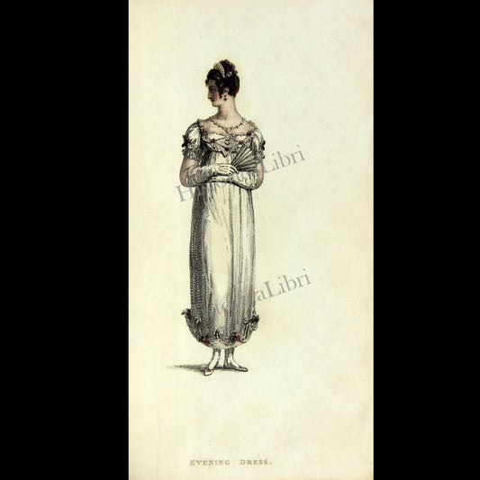 Ackermann's Repository 1814 August Plate 10 Evening Dress