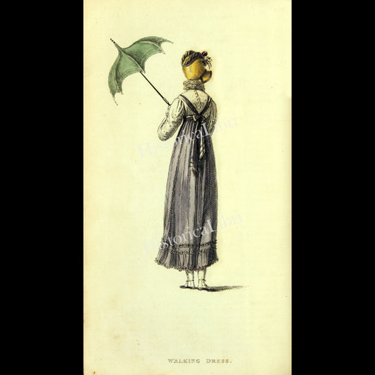 Ackermann's Repository 1814 August Plate 9 Walking Dress