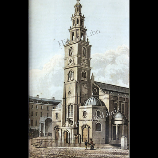 Ackermann's Repository 1814 February Plate 8 St. Clement Danes