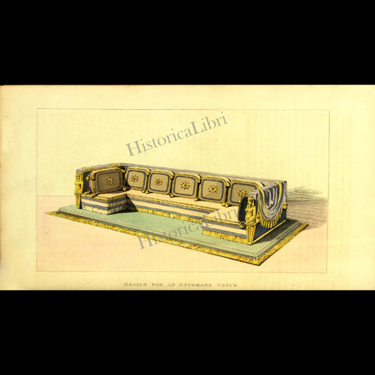 Ackermann's Repository 1814 July Plate 2 Design for an Ottoman Couch