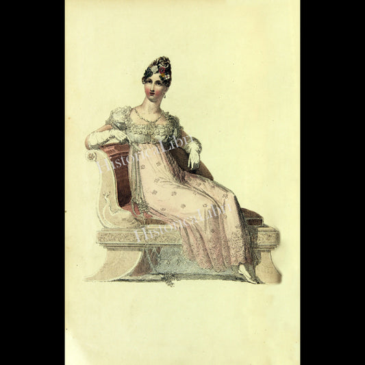 Ackermann's Repository 1814 July Plate 3 Evening Dress