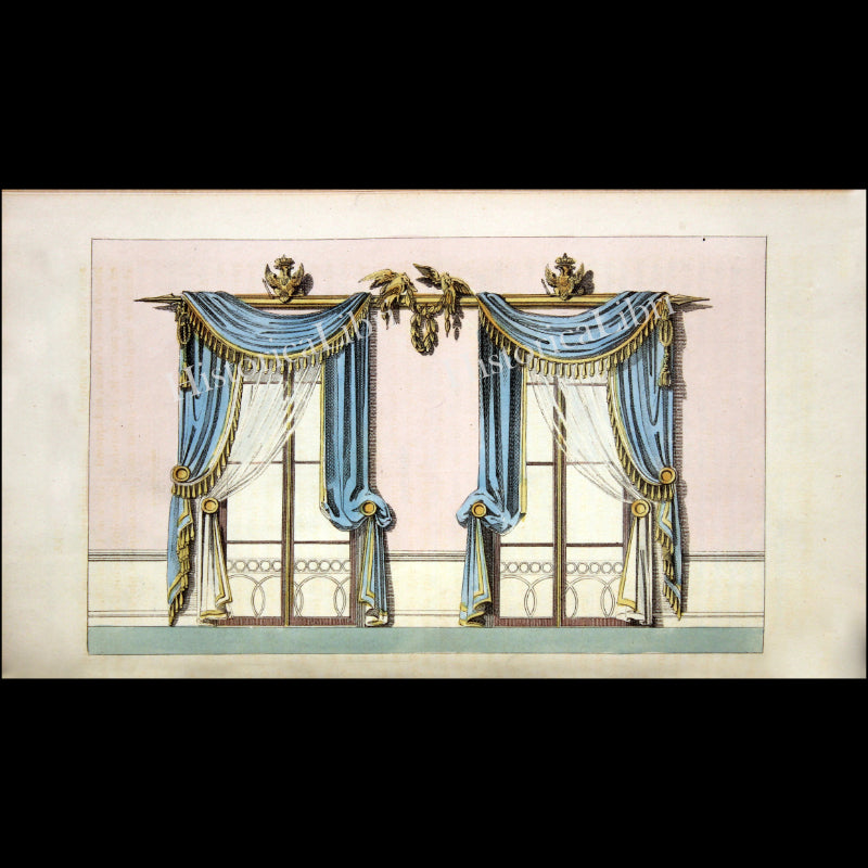 Ackermann's Repository 1814 May Plate 29 Design for Window Curtains