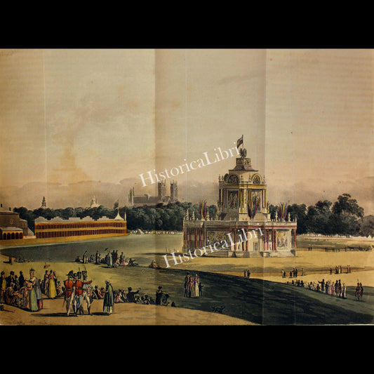 Ackermann's Repository 1814 November Plate 22 View of the Temple of Concord in the Green Park Erected for the Grand Jubilee