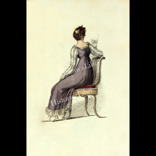 Ackermann's Repository 1814 September Plate 15 Evening Hall Dress