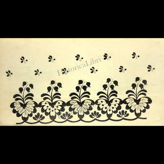 Ackermann's Repository 1815 February Plate 10 Needlework Patterns
