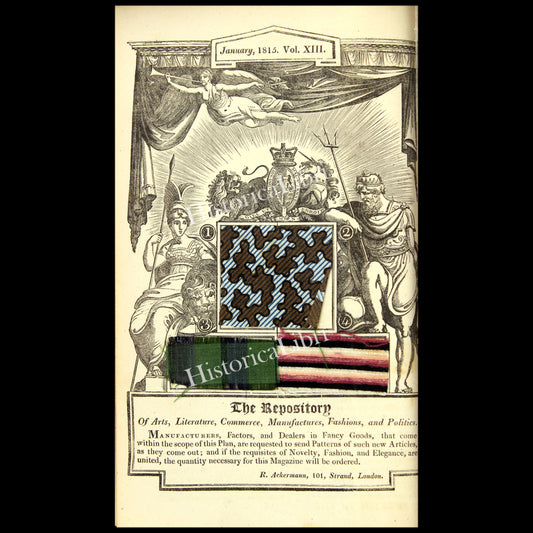 Ackermann's Repository 1815 January Woodcut Patterns of British Manufacture