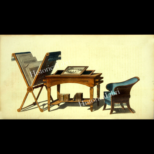 Ackermann's Repository 1815 July Plate 3 Furniture for an Artist or an Amateur Apartment