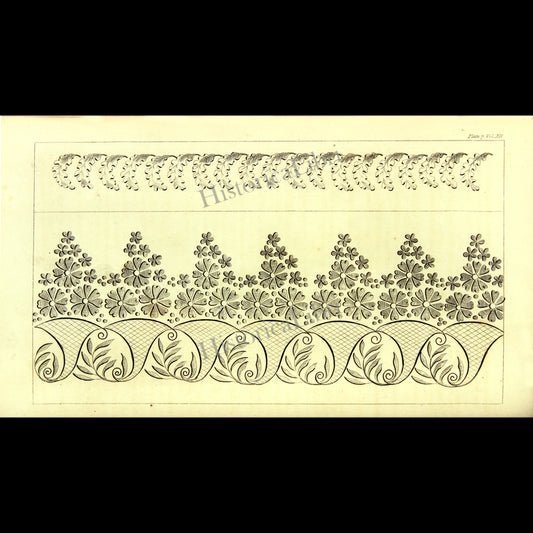 Ackermann's Repository 1815 July Plate 7 Needlework Pattern